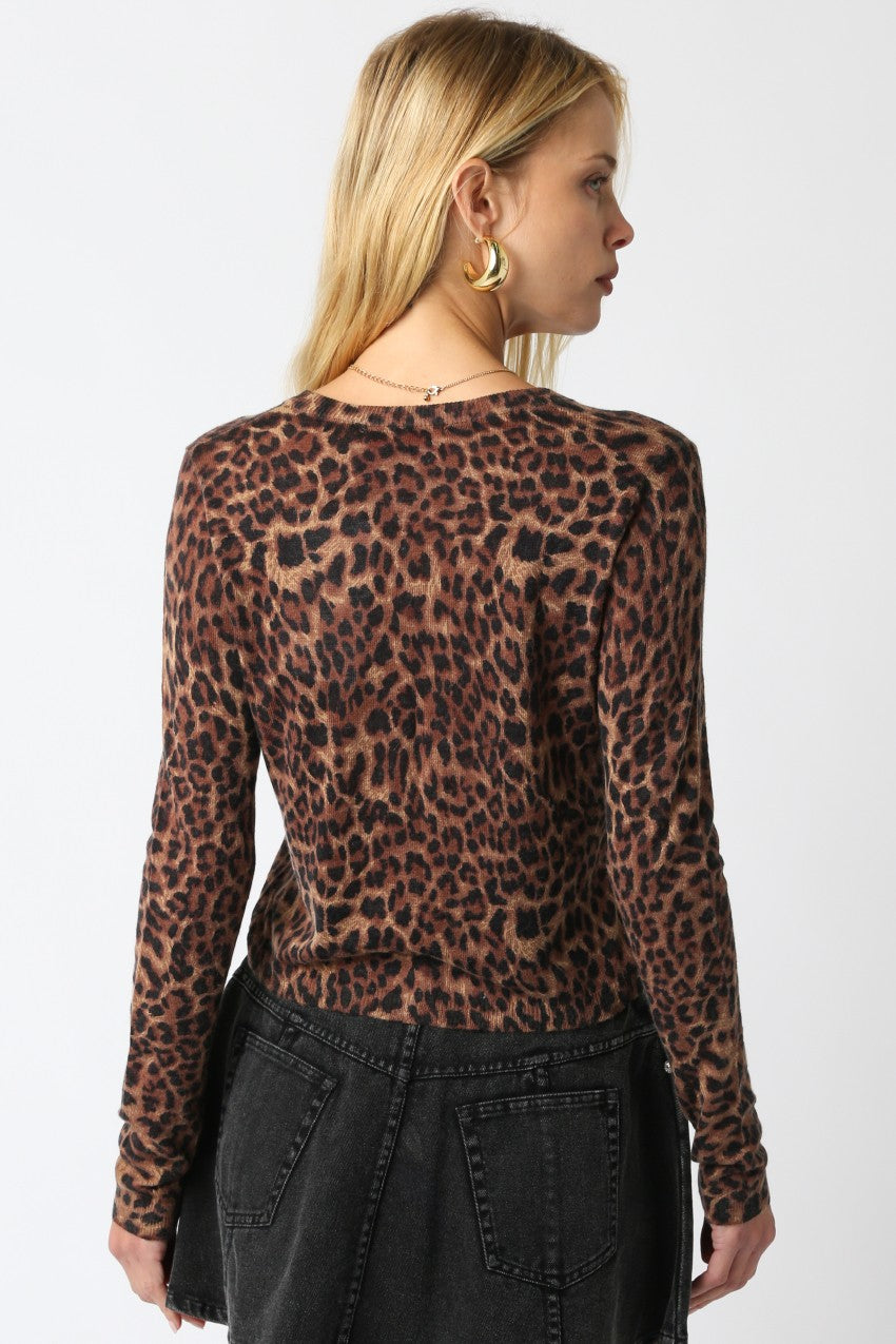 NYLAND Christine Leopard Knit Top