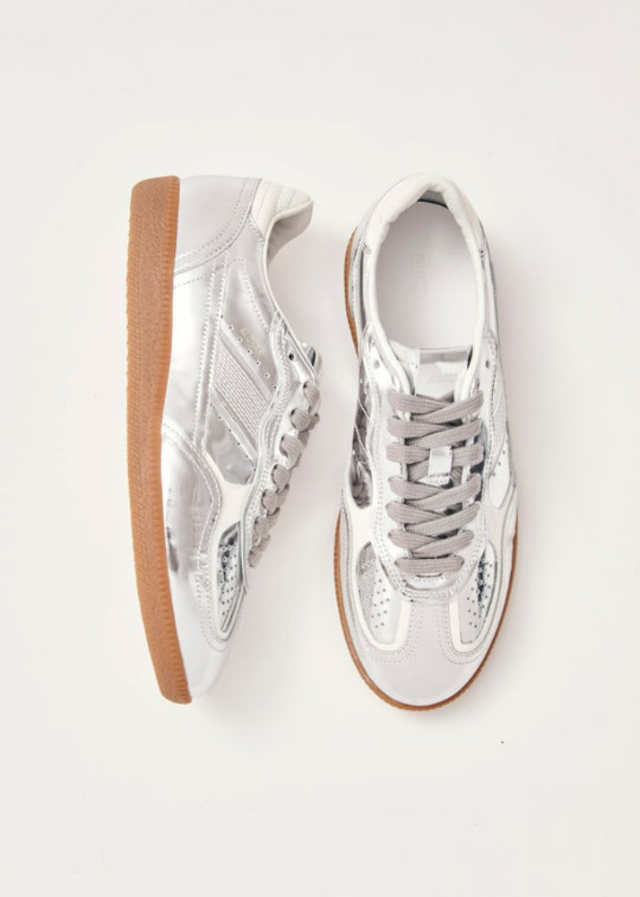 ALOHAS Tb.490 Rife Shimmer Silver Cream Leather Sneakers