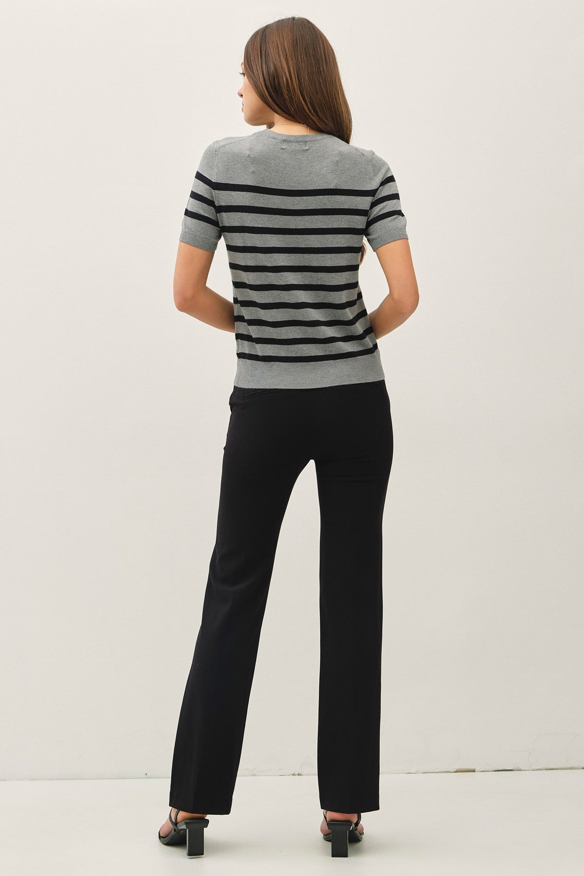 NYLAND Magdalen Striped Sweater Tee w/ Cuffing