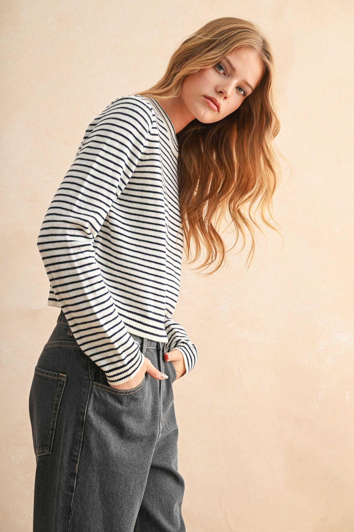 NYLAND Desdemona Striped Sweater Top