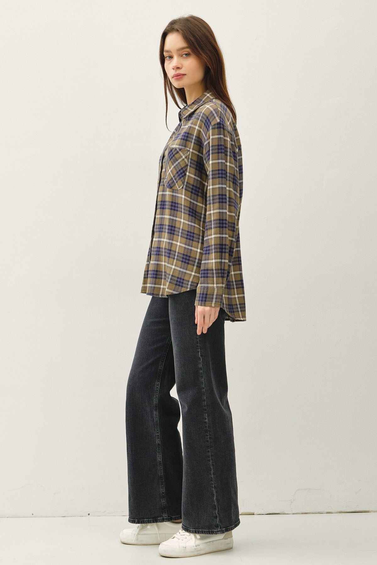 NYLAND Liora Scottish Plaid Classic Shirt