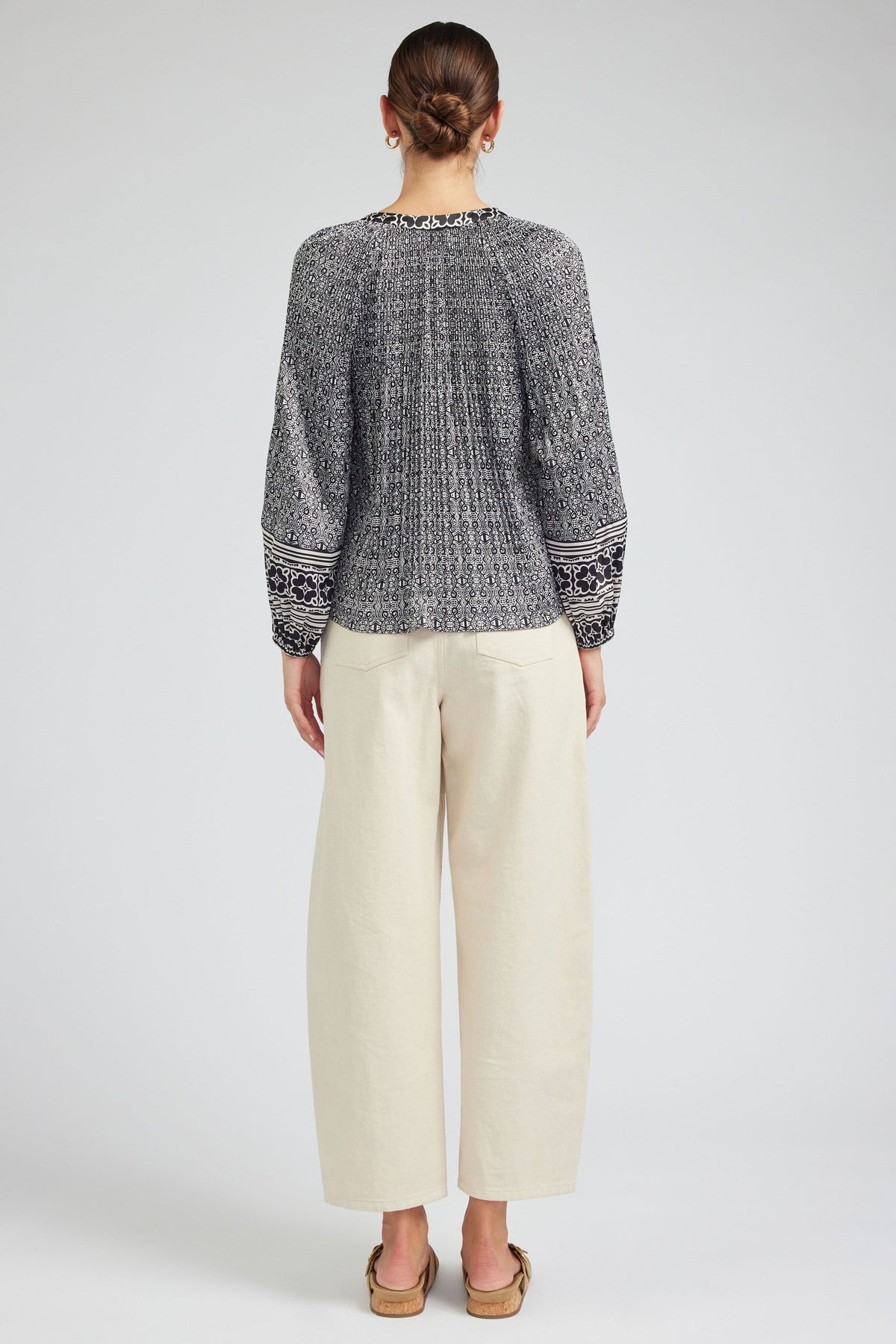 NYLAND Cierra Mandarin Collar LS Blouse
