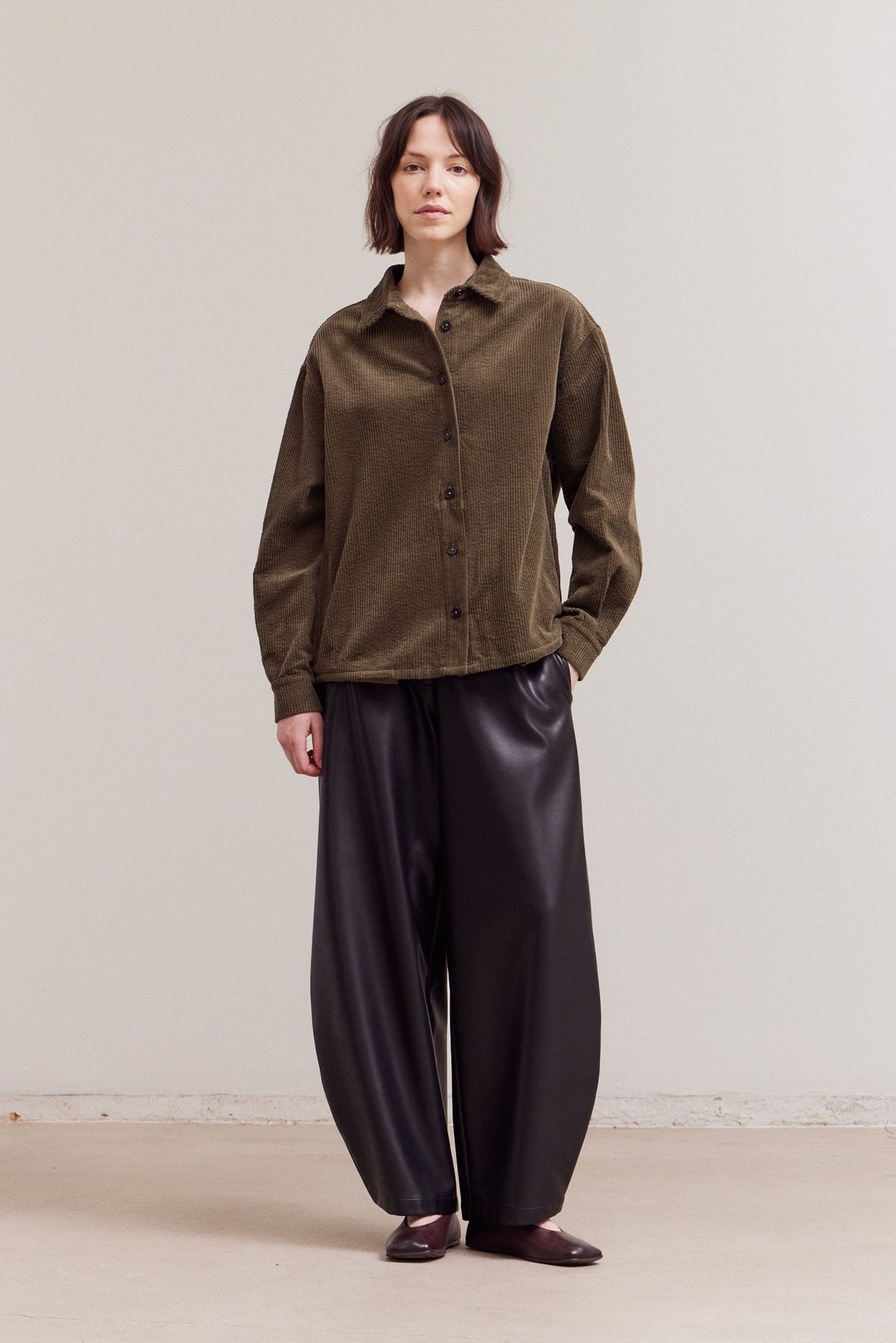 NYLAND Allegra Corduroy Button Down Shirt