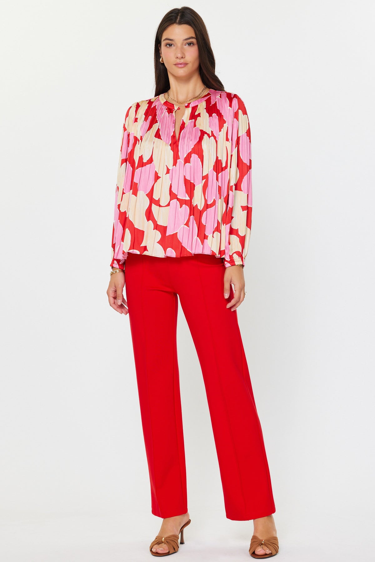 NYLAND Annalee Abstract Heart Printed Blouse