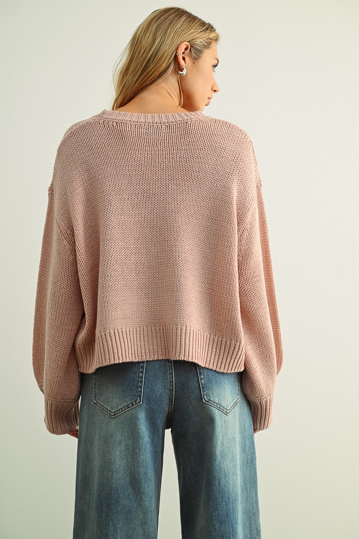 NYLAND Tula Balloon Sleeve Sweater Top