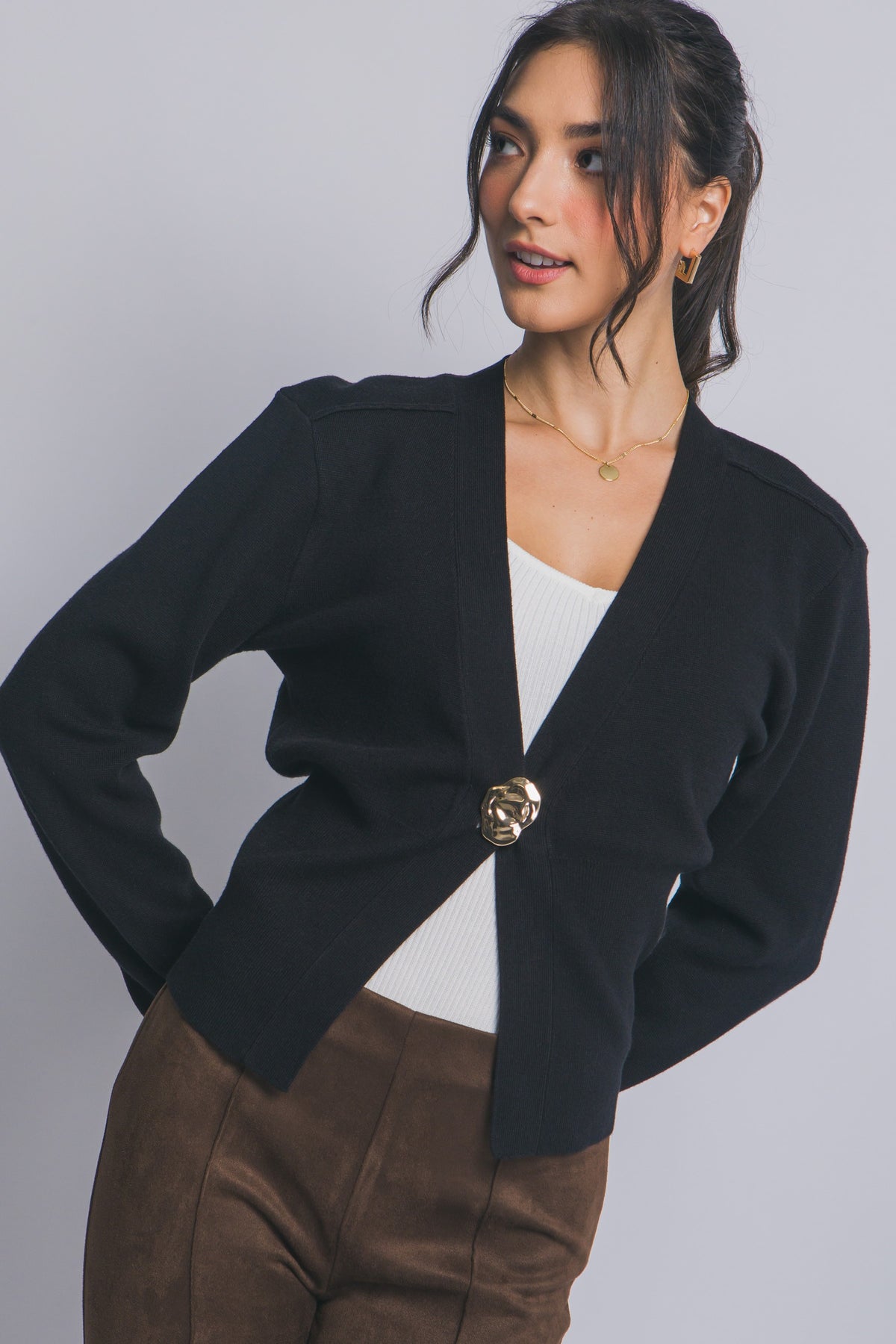 DEON V-Neck Cardigan Sweater