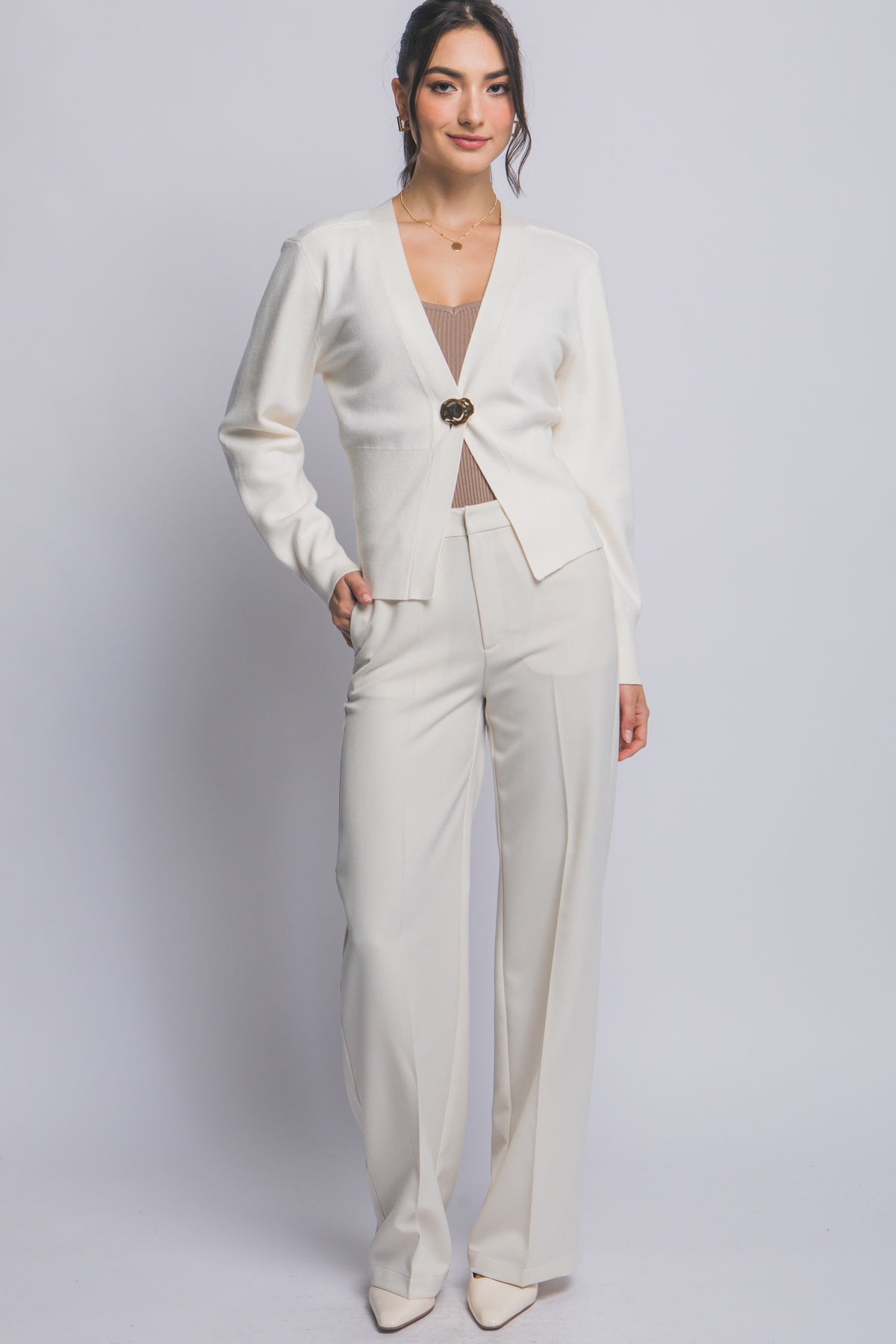 DEON V-Neck Cardigan Sweater