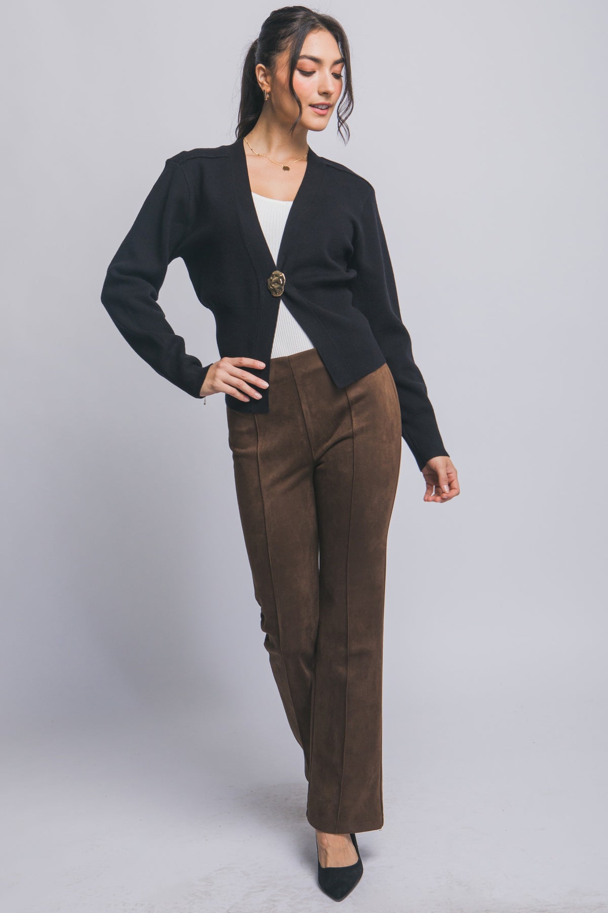 DEON V-Neck Cardigan Sweater
