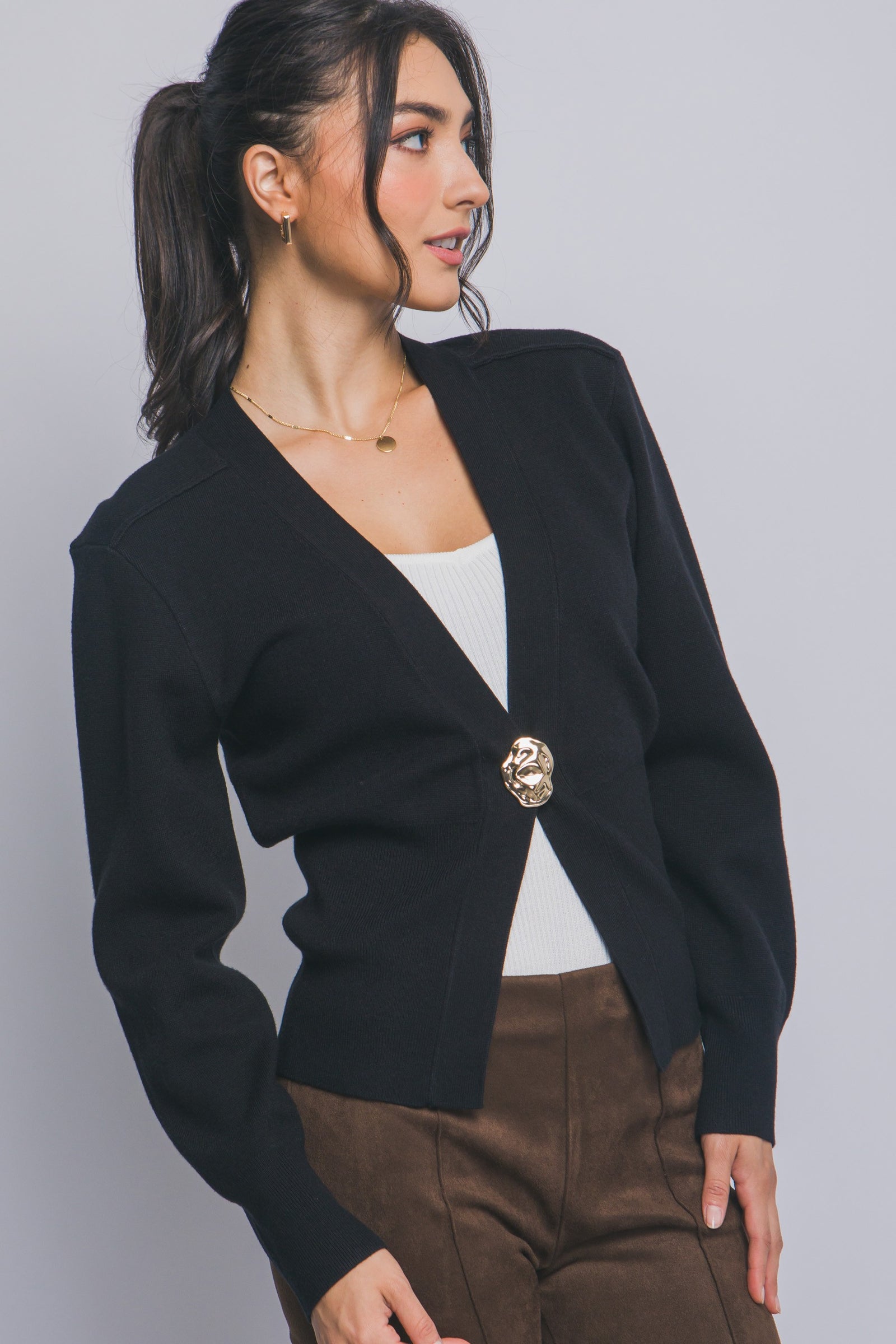DEON V-Neck Cardigan Sweater
