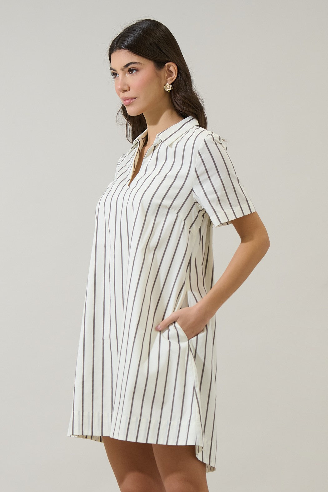 DEON Kamara Striped Mini Dress
