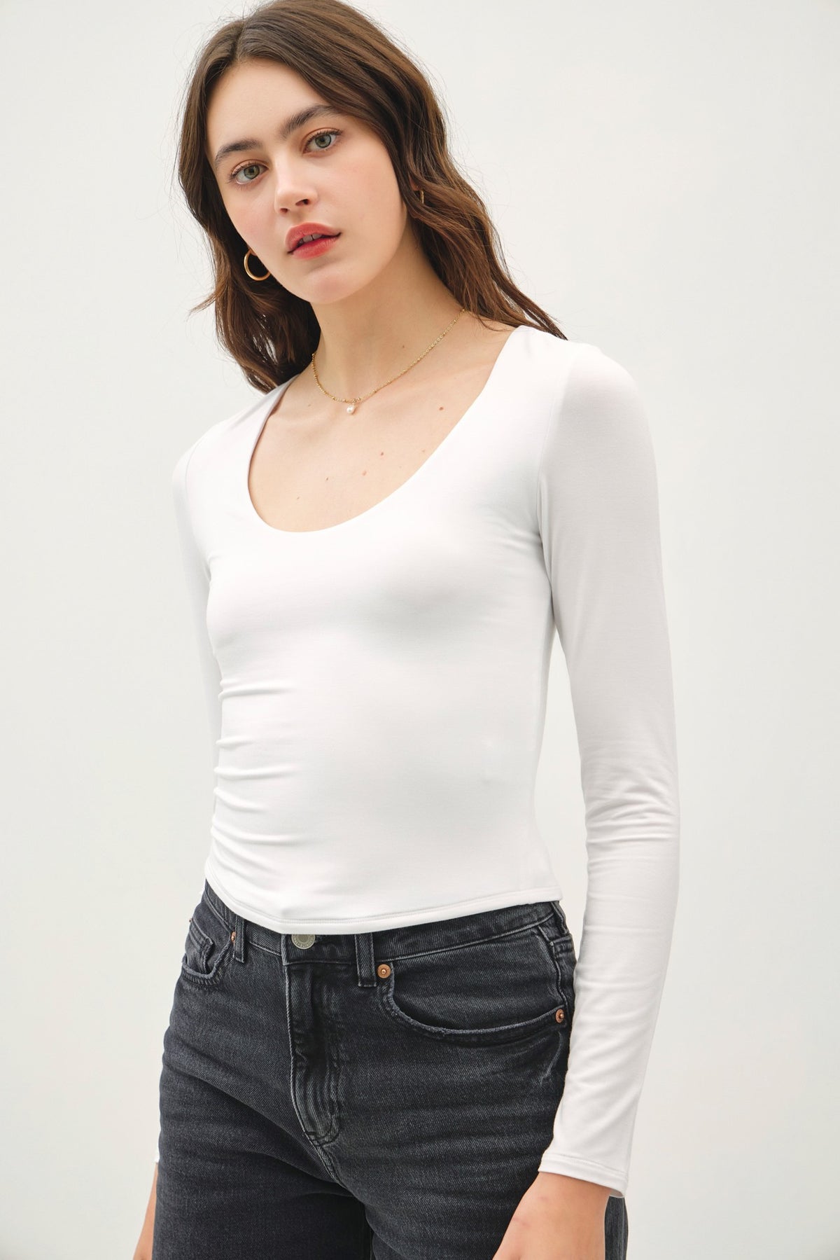 NYLAND Zennia L/S Scoop Neck Top