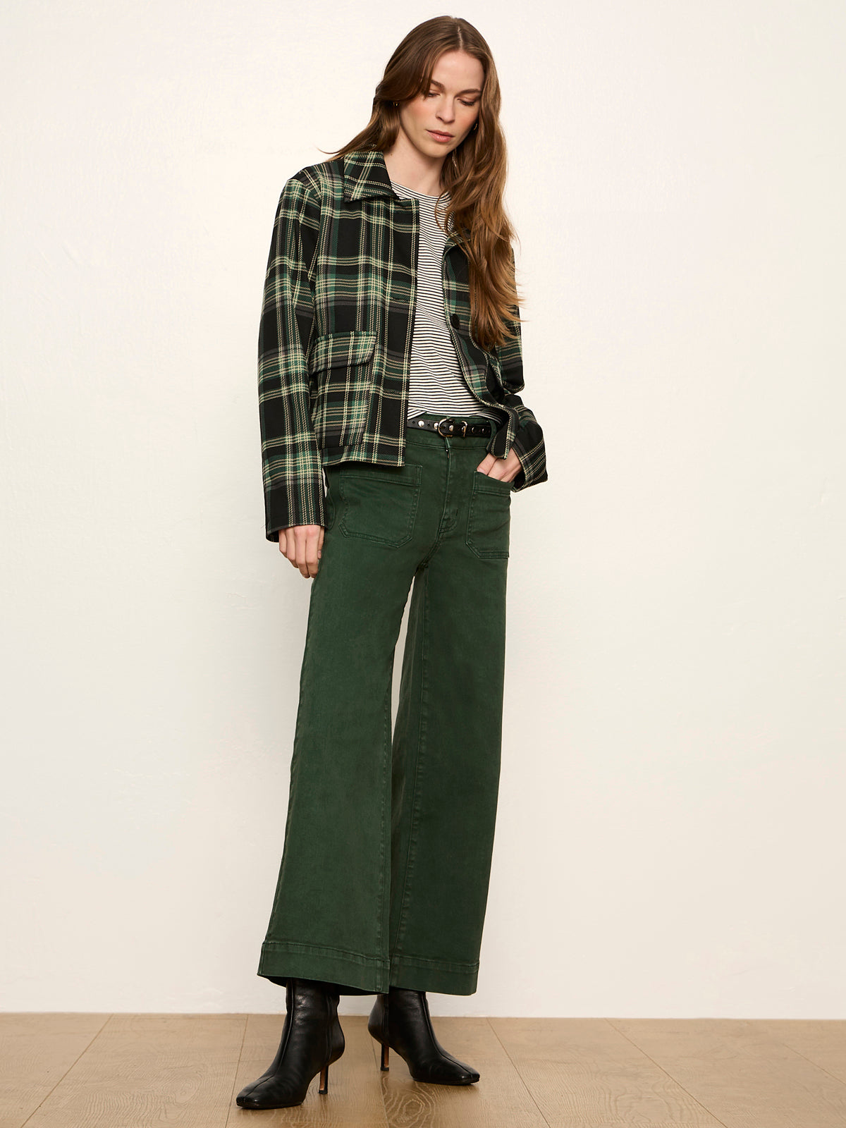 Sanctuary Chelsea Wide Leg in Washed Forest