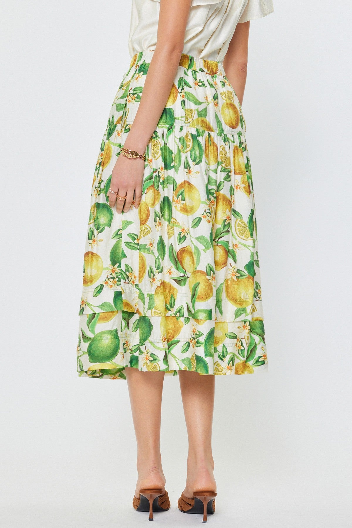 NYLAND Juliet A-Line Tiered Midi Skirt