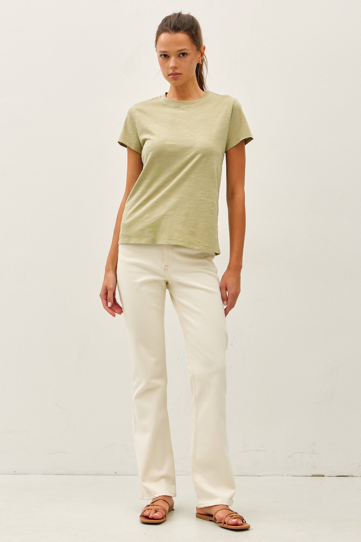 NYLAND Marlowe Acid Wash Tee Sweet Pea