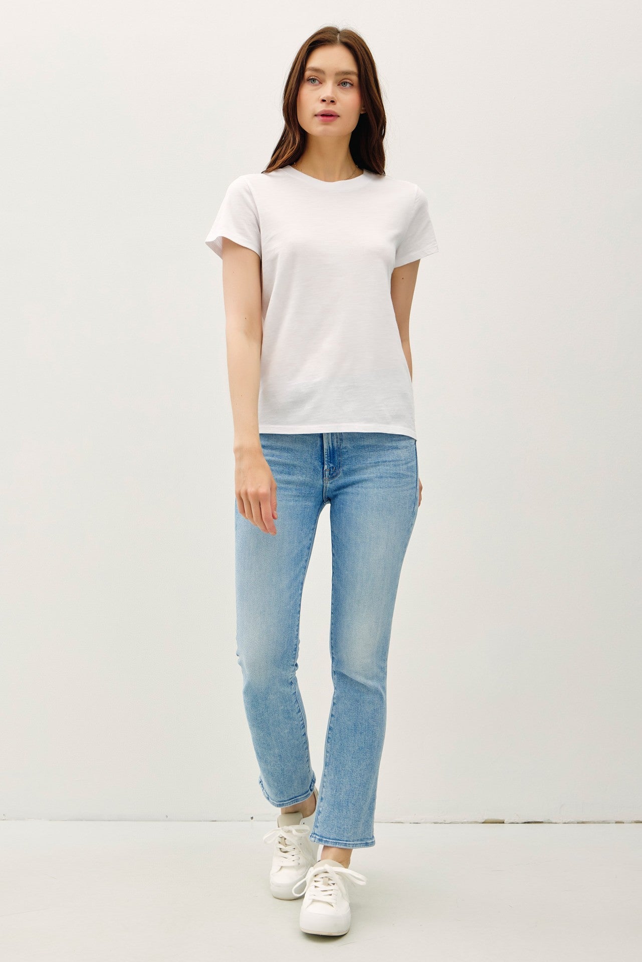 NYLAND Marlowe Acid Wash Tee Off White