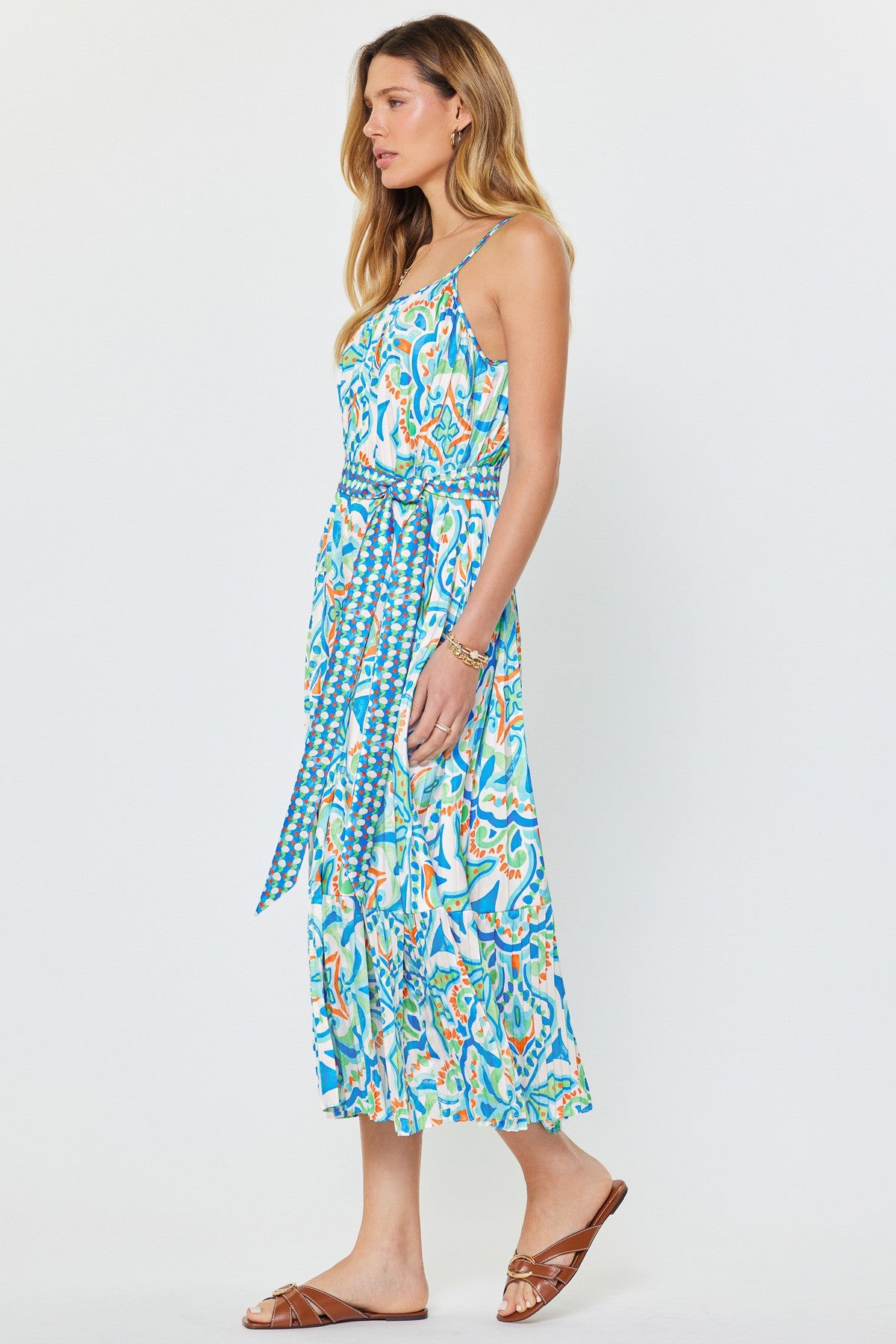 NYLAND Laila Printed Tiered Midi Dress
