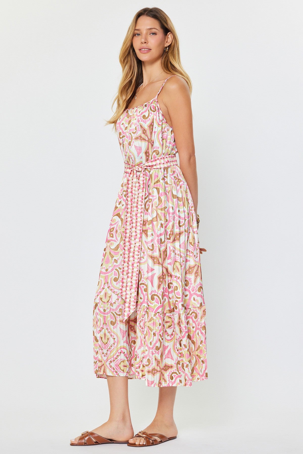 NYLAND Laila Printed Tiered Midi Dress
