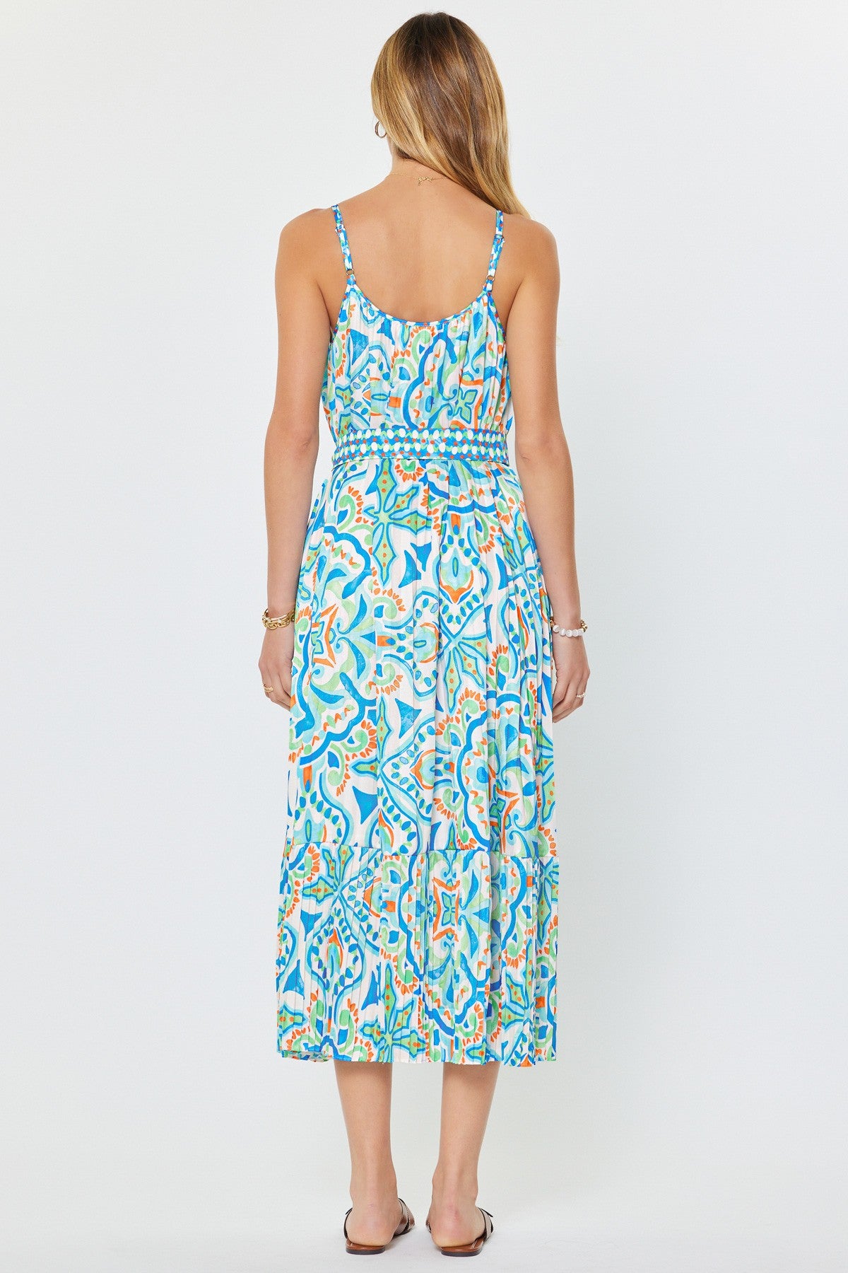 NYLAND Laila Printed Tiered Midi Dress