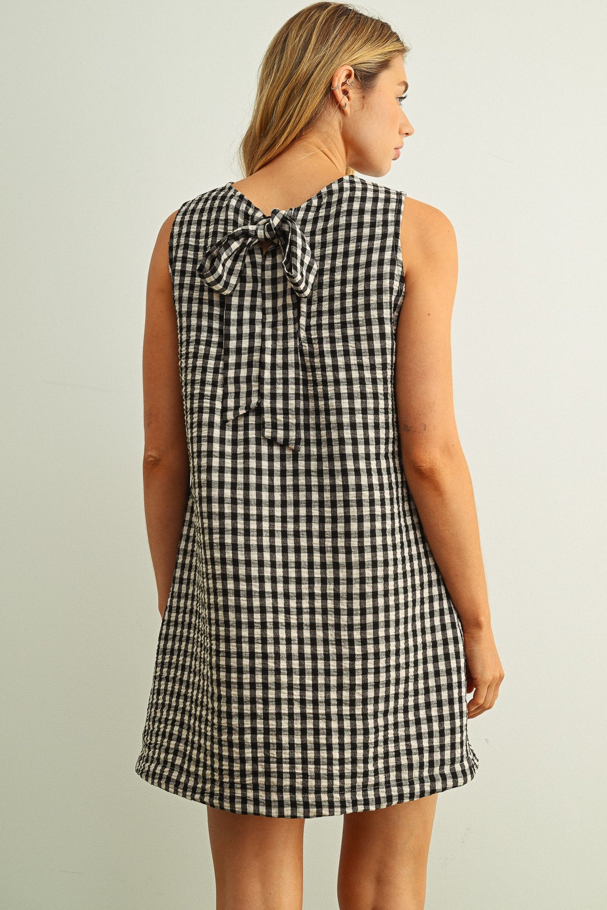 NYLAND Petronel Gingham Open Back Dress