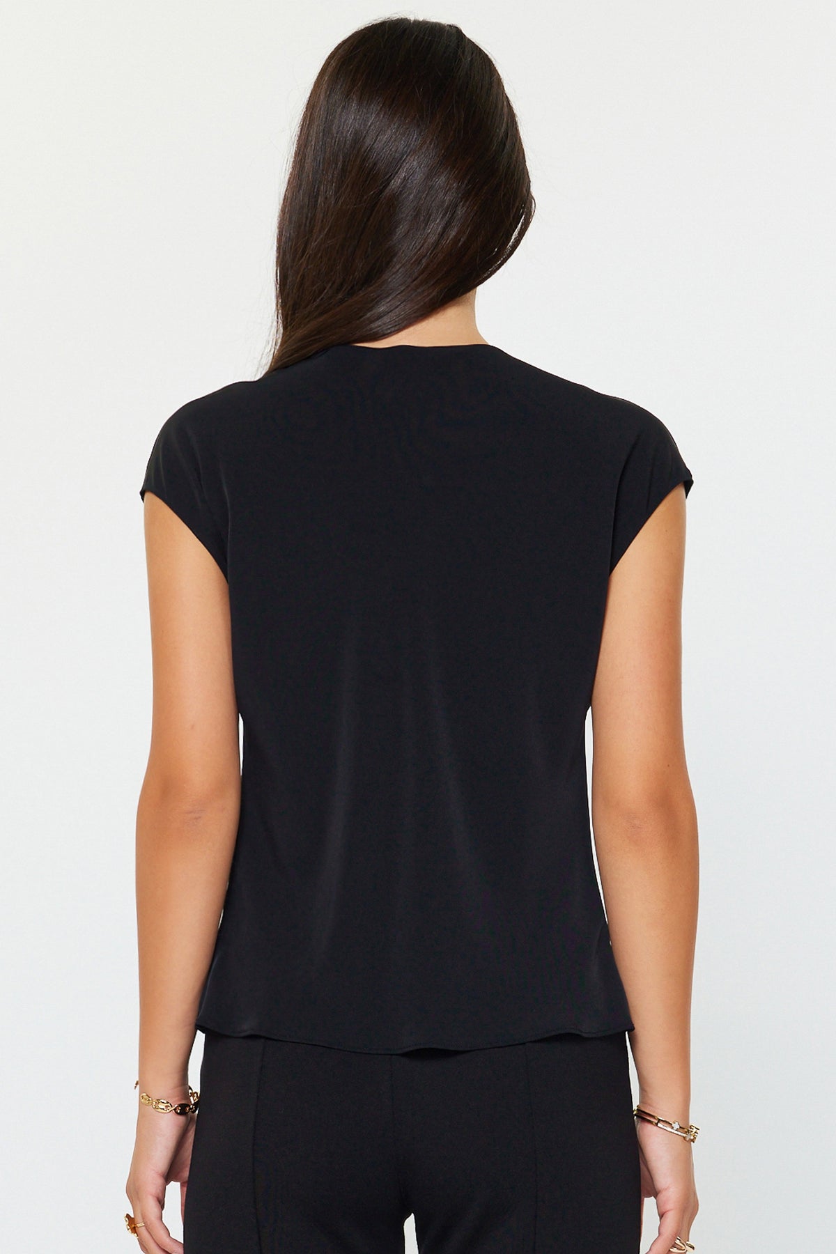 NYLAND Gracen Cowl Neck Cap Sleeve Top