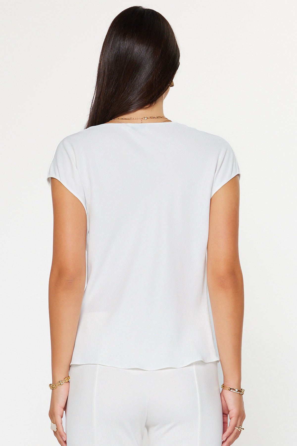 NYLAND Gracen Cowl Neck Cap Sleeve Top