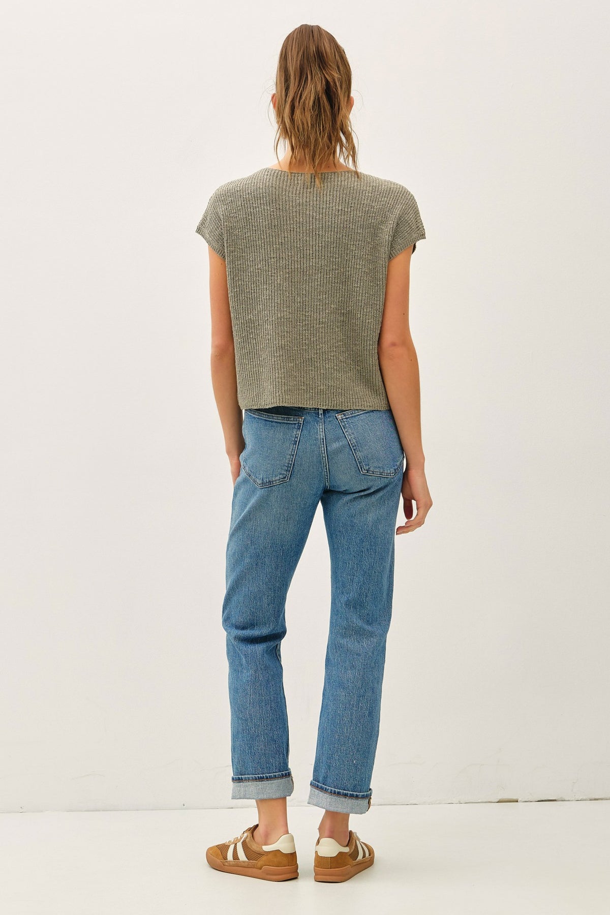 NYLAND Sapphire Dolman Boxy Crop Sweater