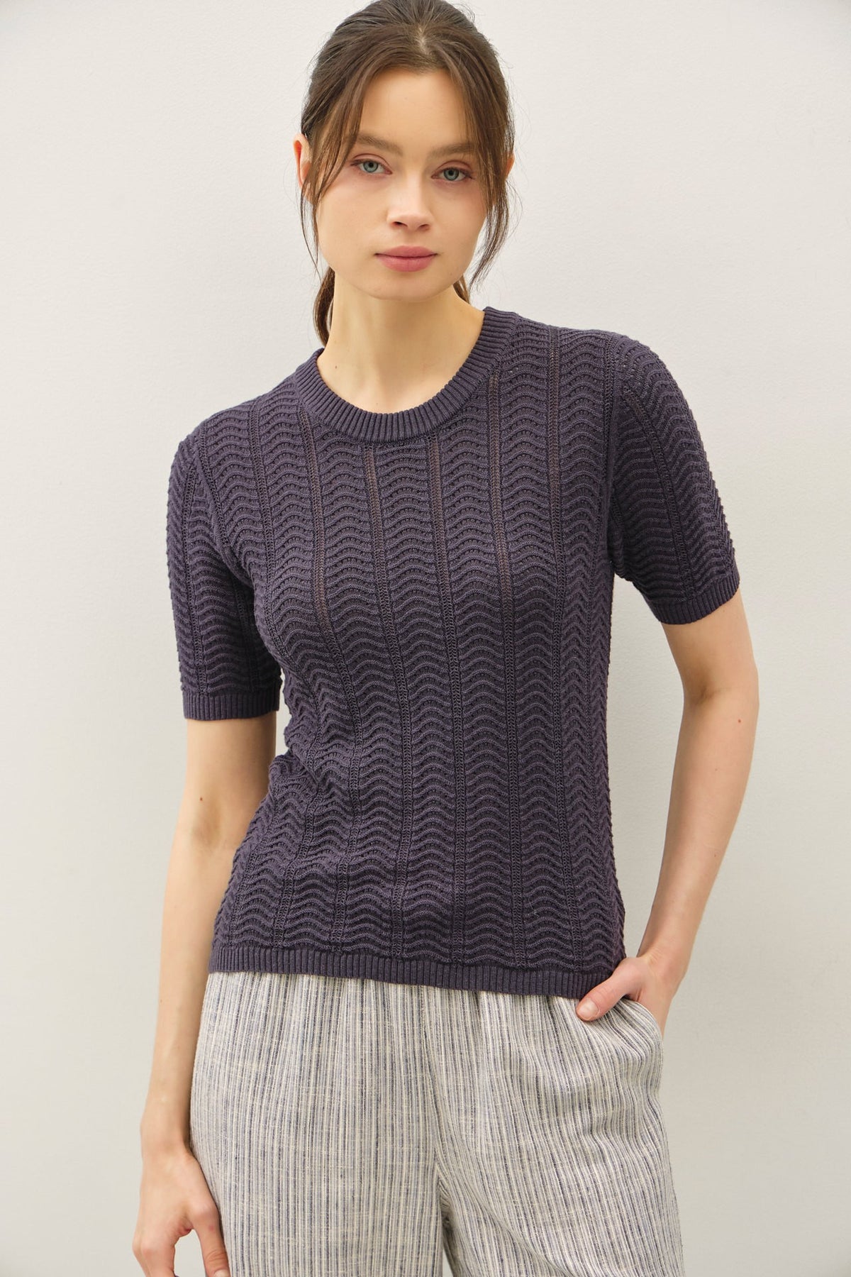 DEON Light Textured Knit Top