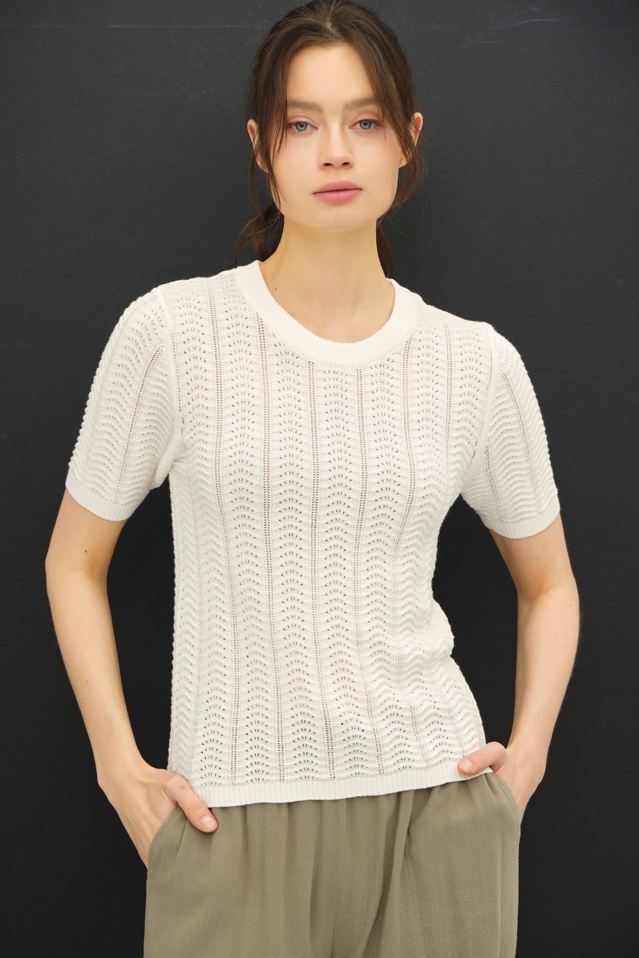 DEON Light Textured Knit Top