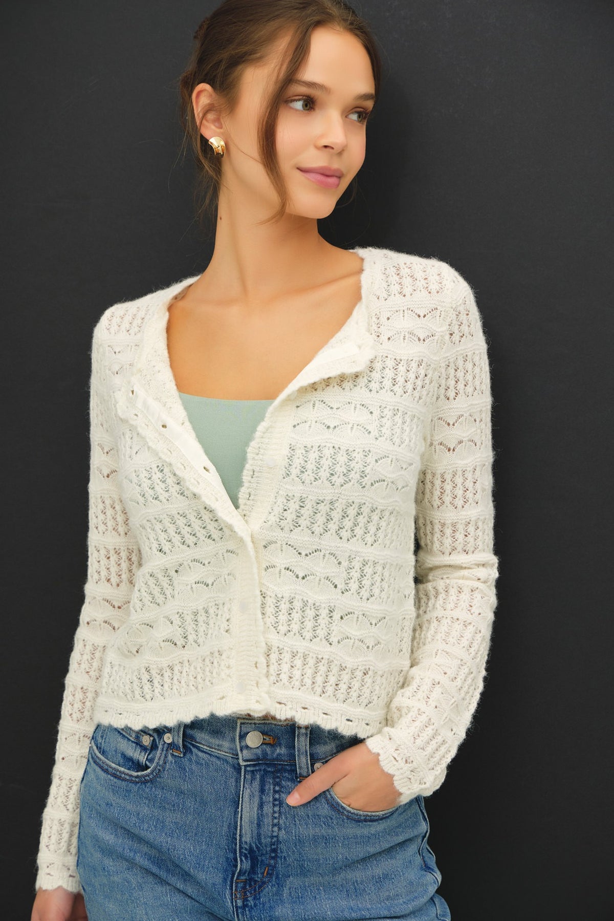 DEON Light Big Crochet Cardigan