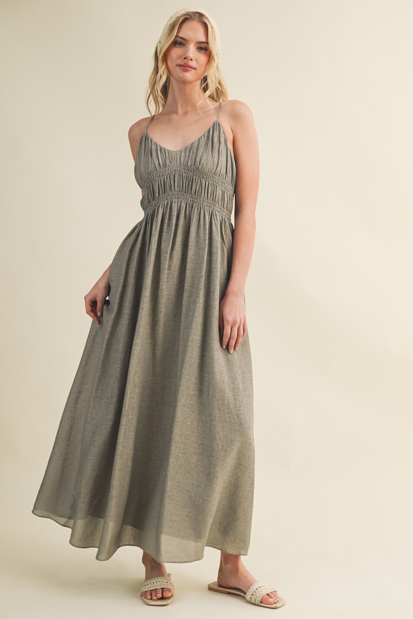 NYLAND Helia Linen Cami Dress