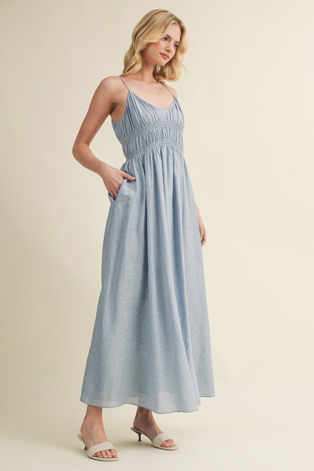 NYLAND Helia Linen Cami Dress