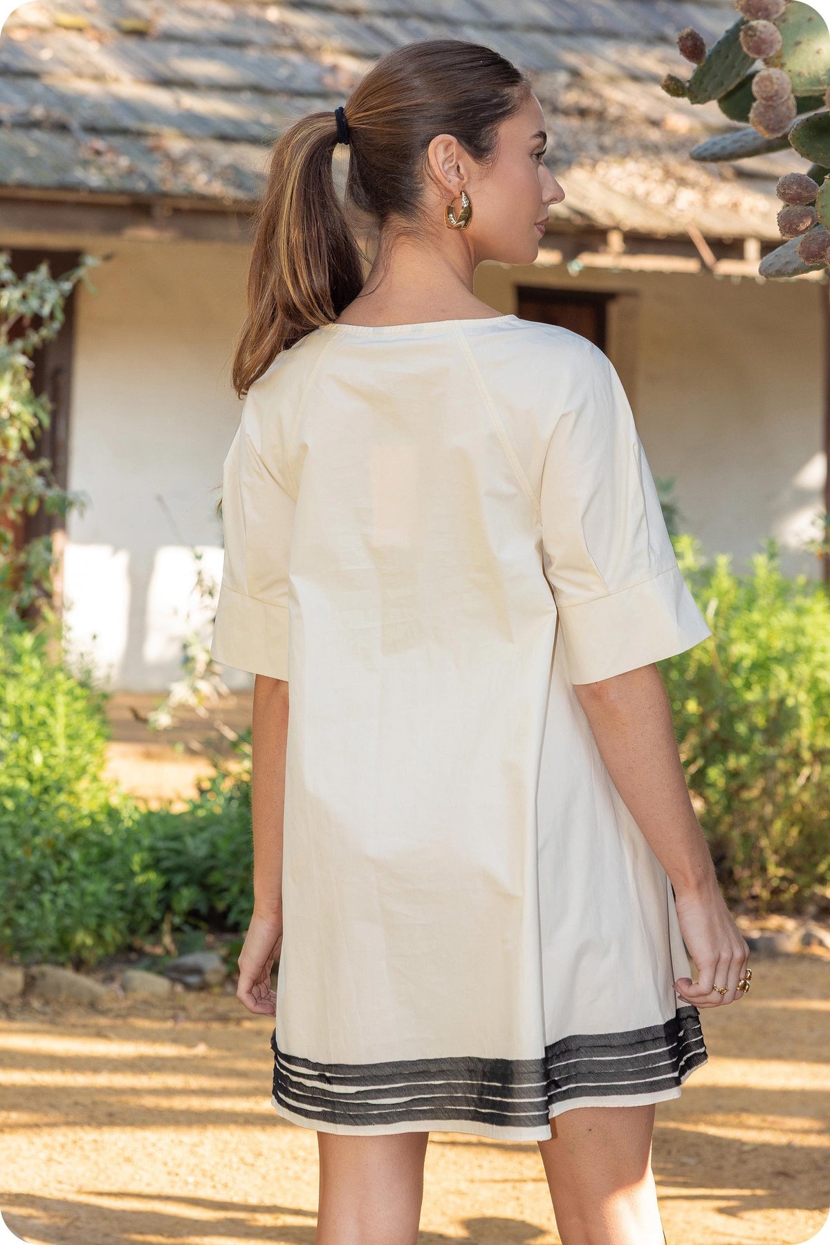 NYLAND Katriel Contrast Trim Poplin Mini Dress