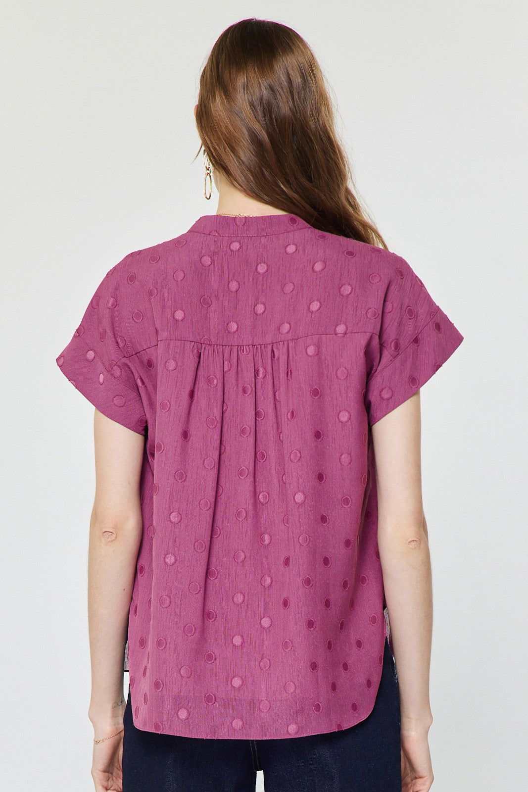 DEON Dot Cap Sleeve Blouse