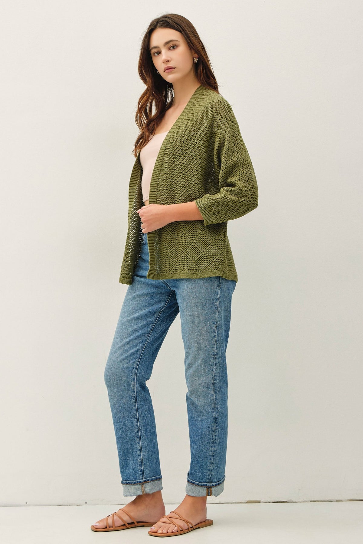 NYLAND Hadara Diamond Pattern Cardigan