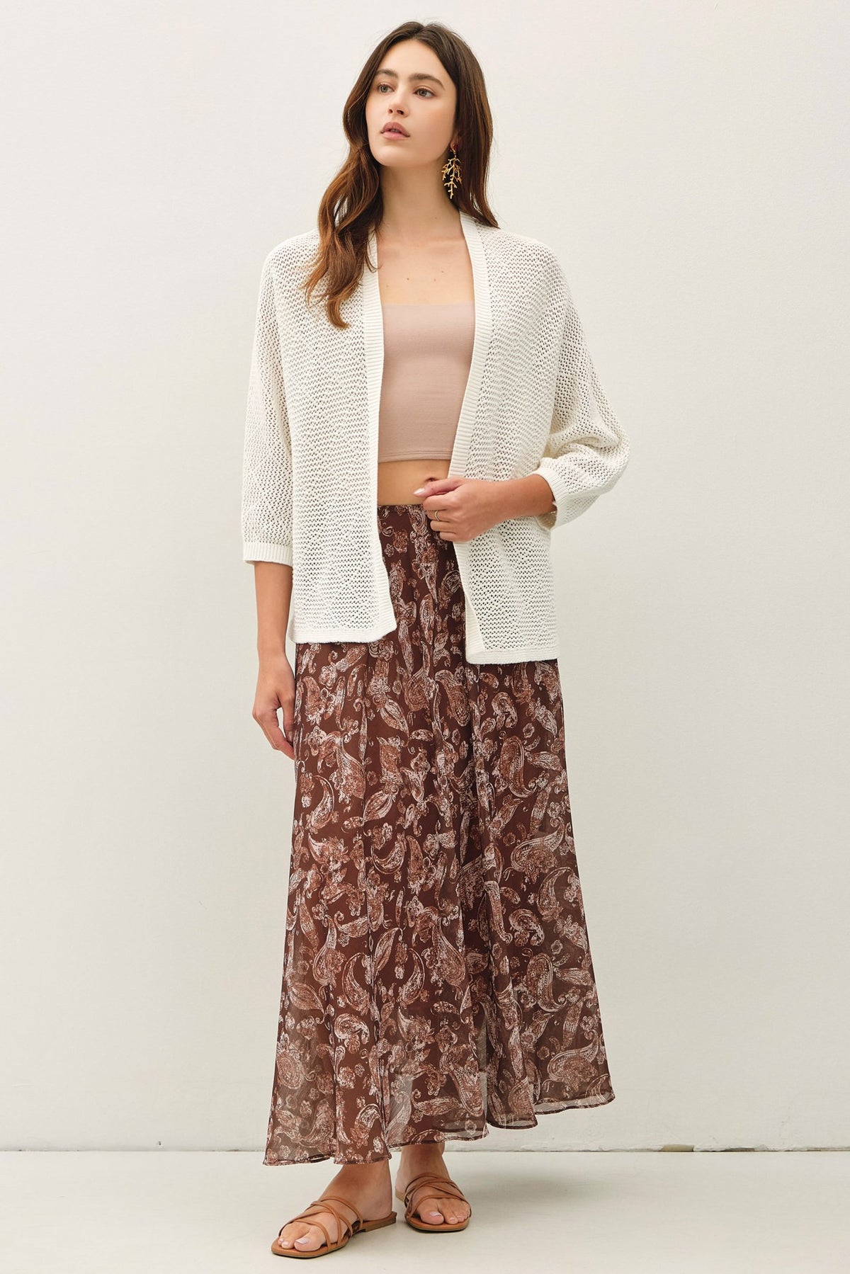 NYLAND Hadara Diamond Pattern Cardigan
