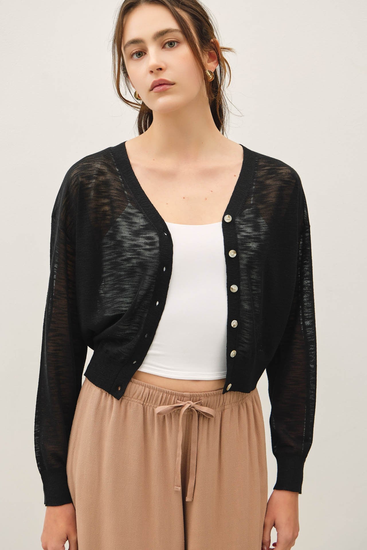 NYLAND Dittany Ultra Fine Slubbed Sweater Black