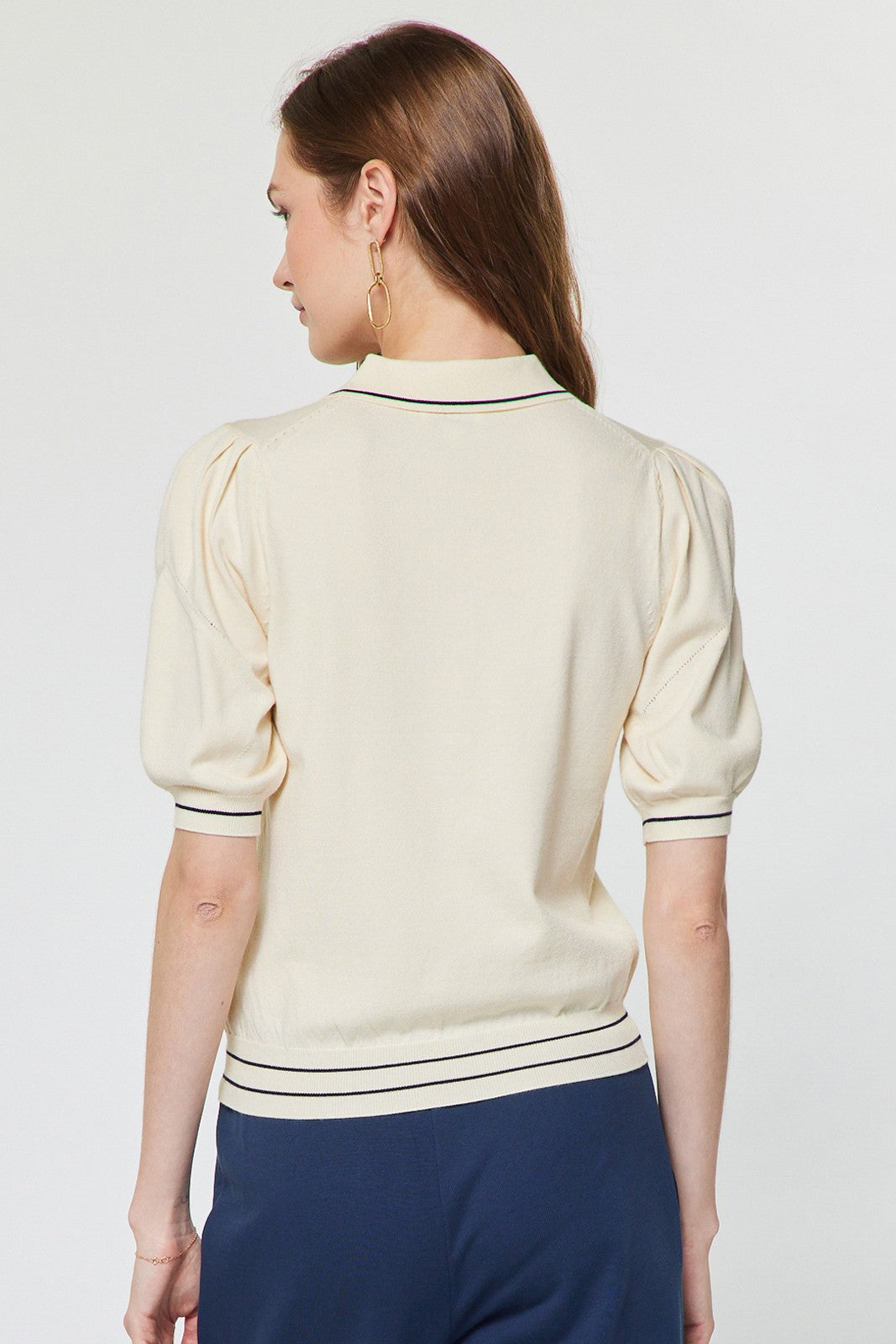 NYLAND Kelcie Polo Short Sleeve Knit Top