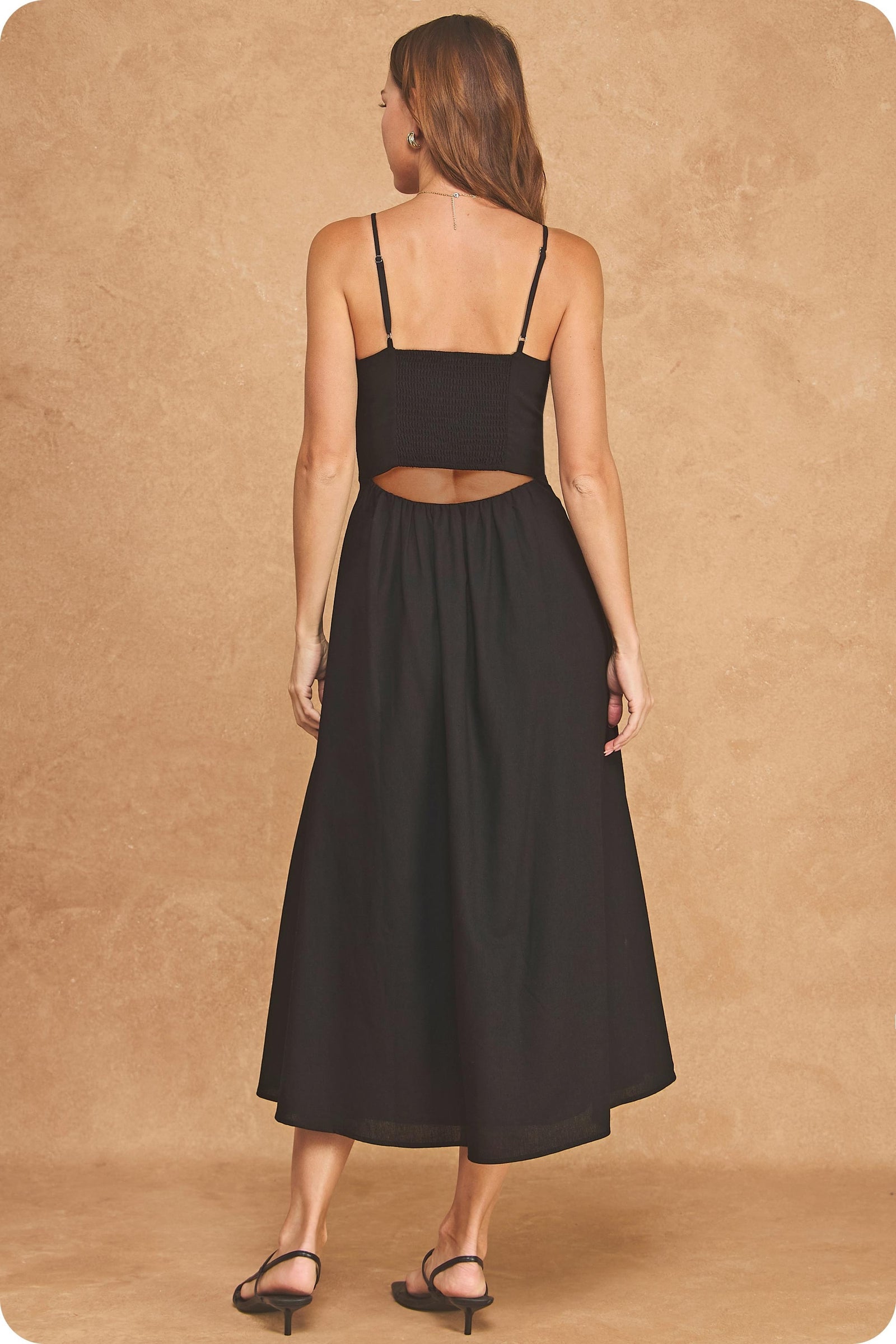 NYLAND Celaena Floral Applique Cutout Back Dress