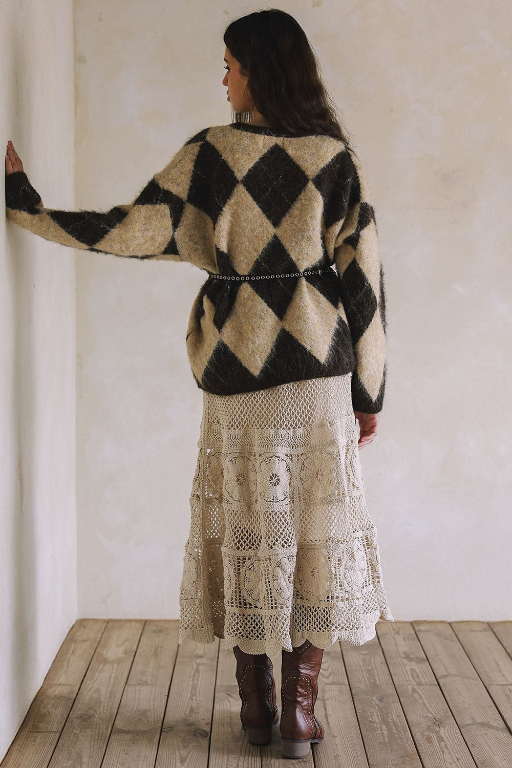 DEON Diamond Patterned Sweater