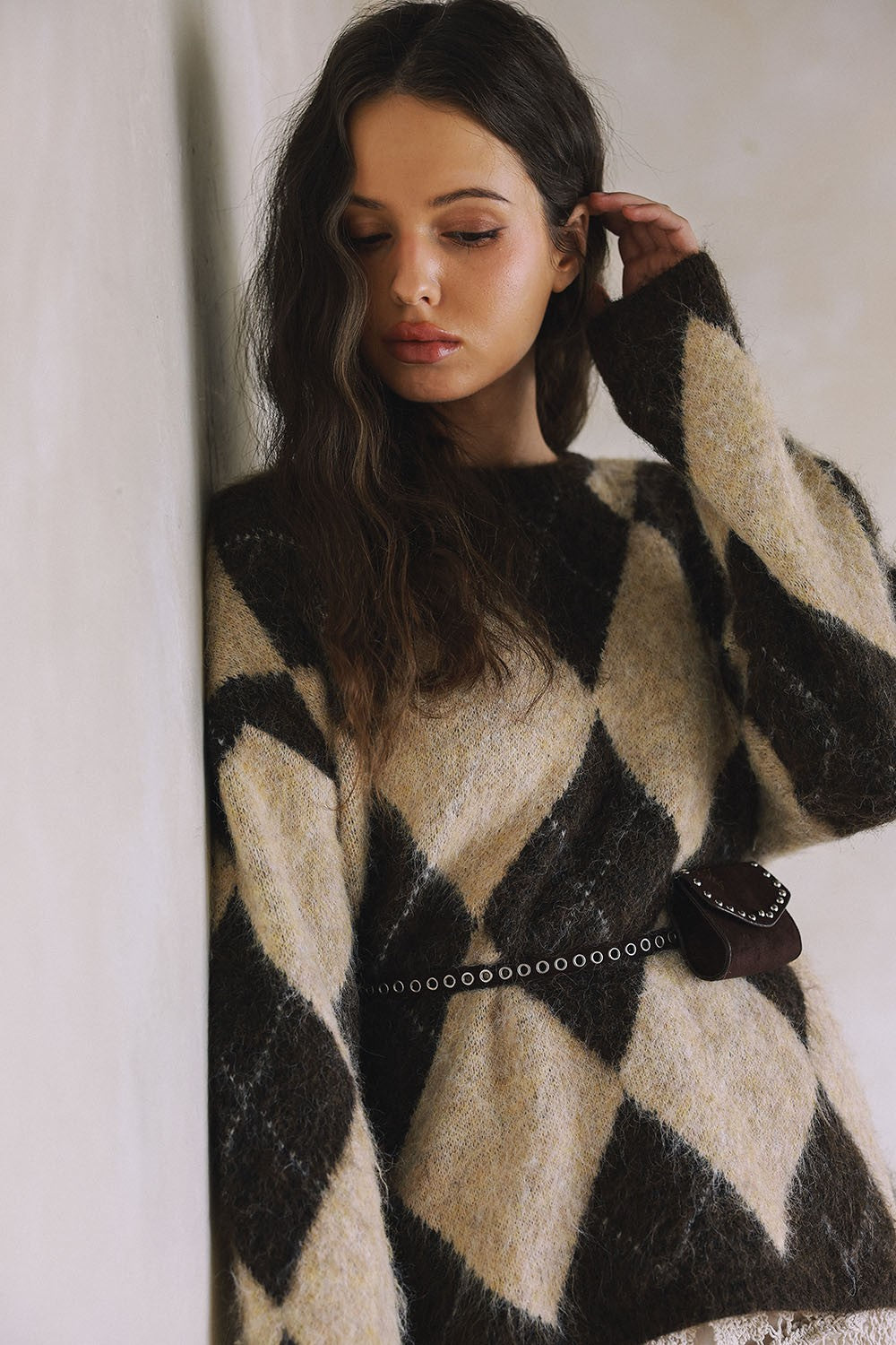DEON Diamond Patterned Sweater