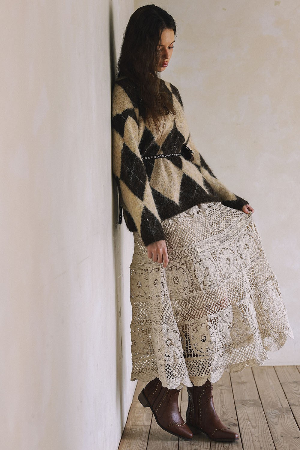DEON Diamond Patterned Sweater