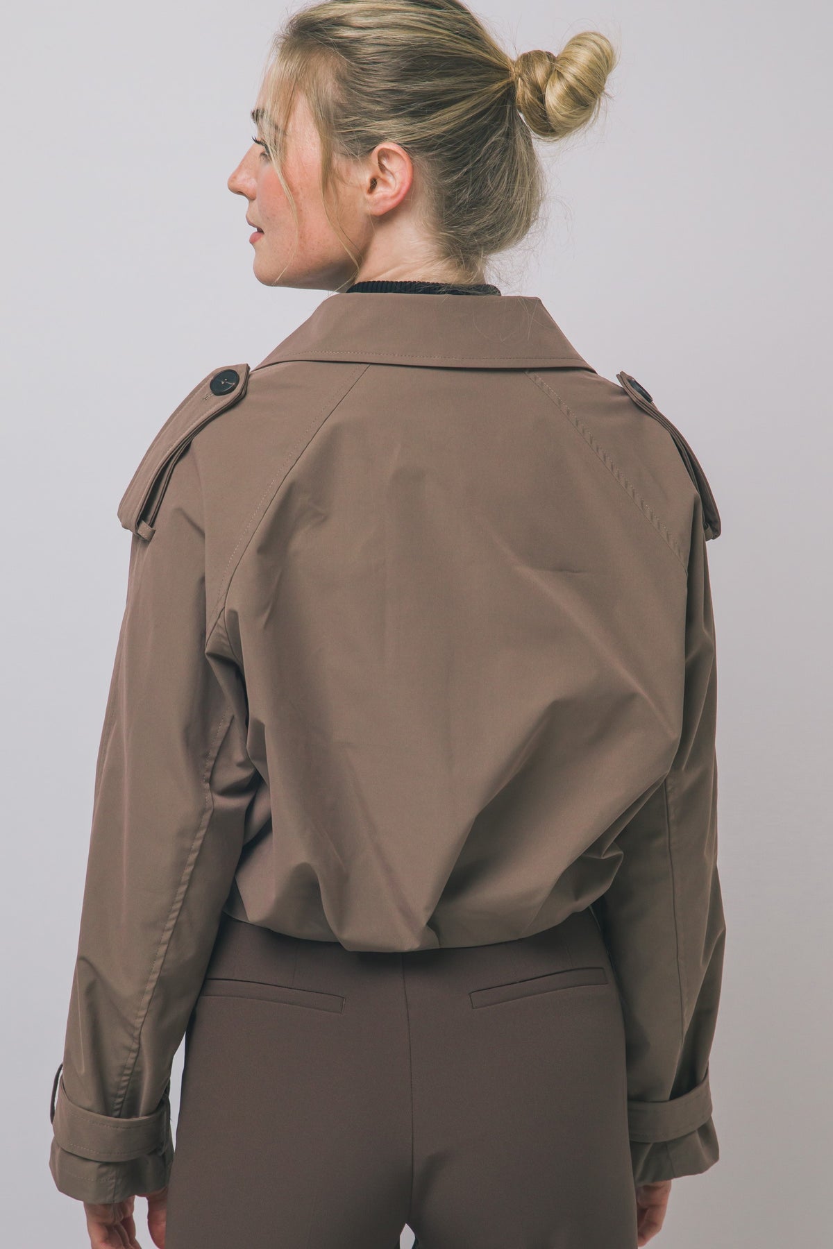 DEON Cropped Utility Trench Coat