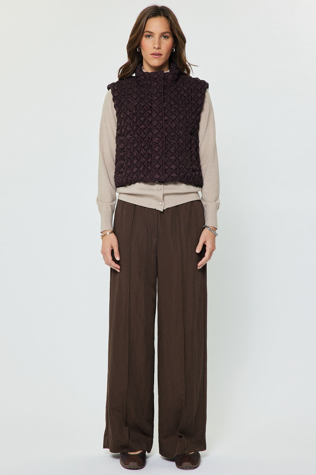 NYLAND Brea Cropped Quilting Vest