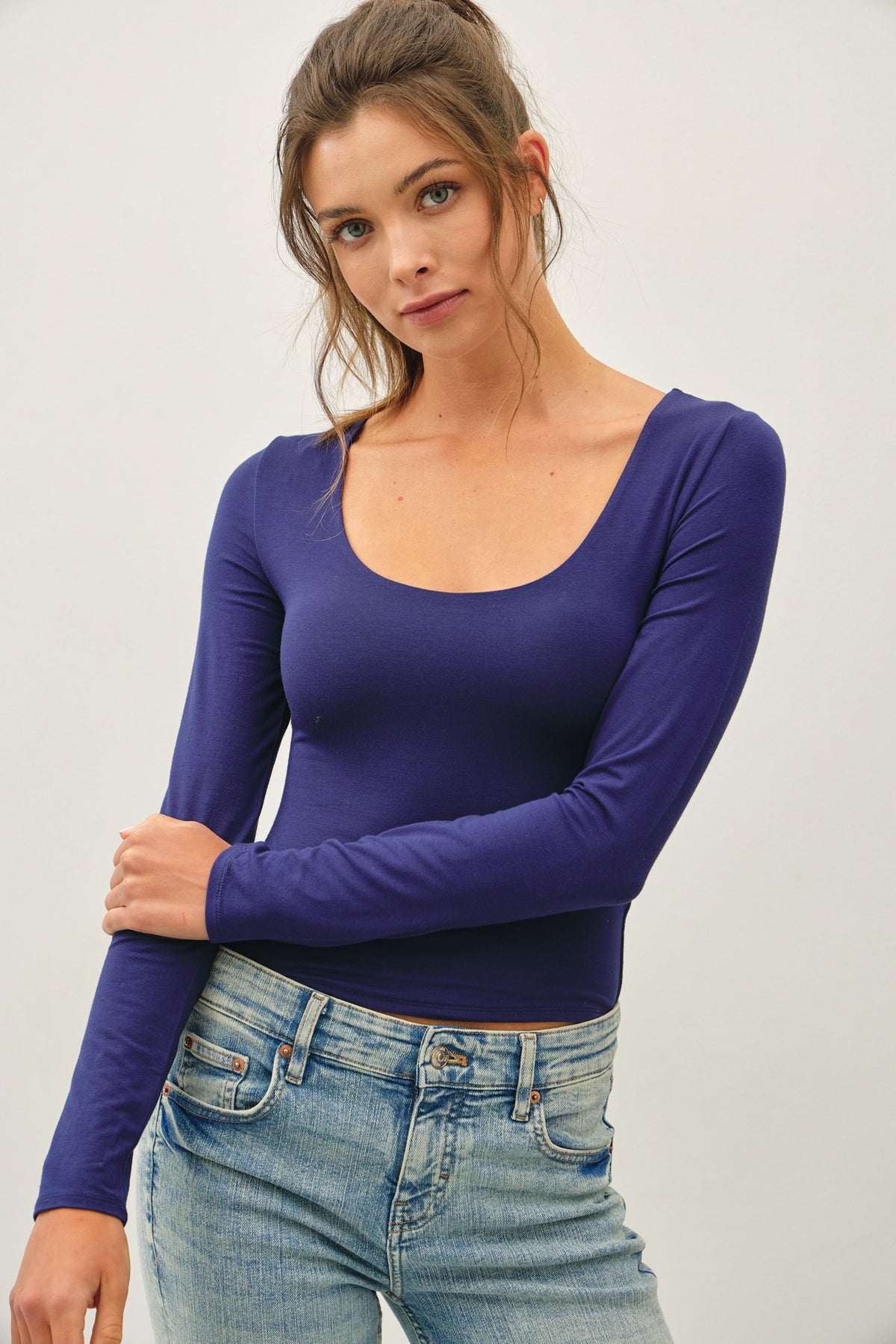 NYLAND Zennia L/S Scoop Neck Top