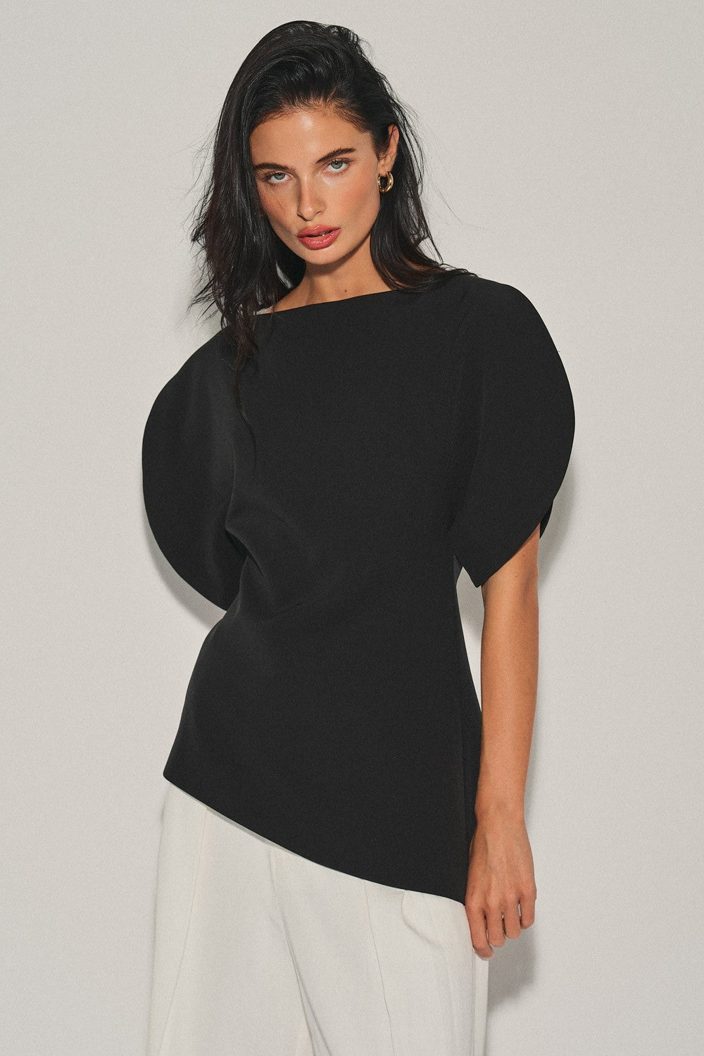 DEON Woven Balloon Sleeve Top