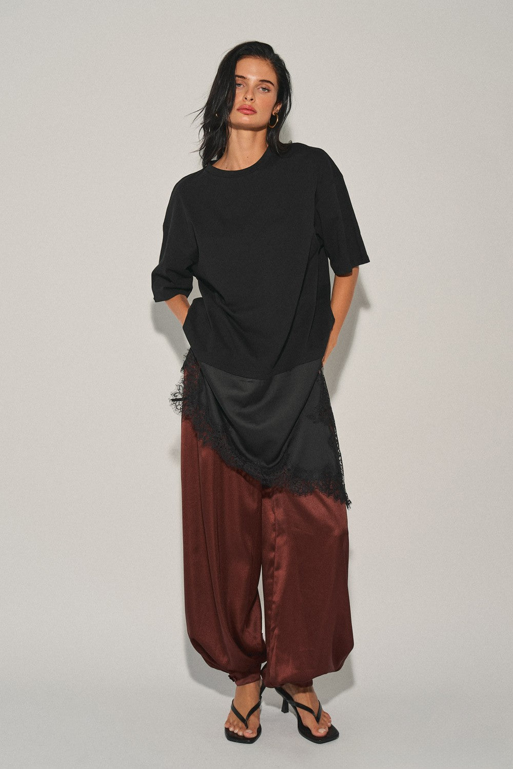 DEON Satin Balloon Harem Pants