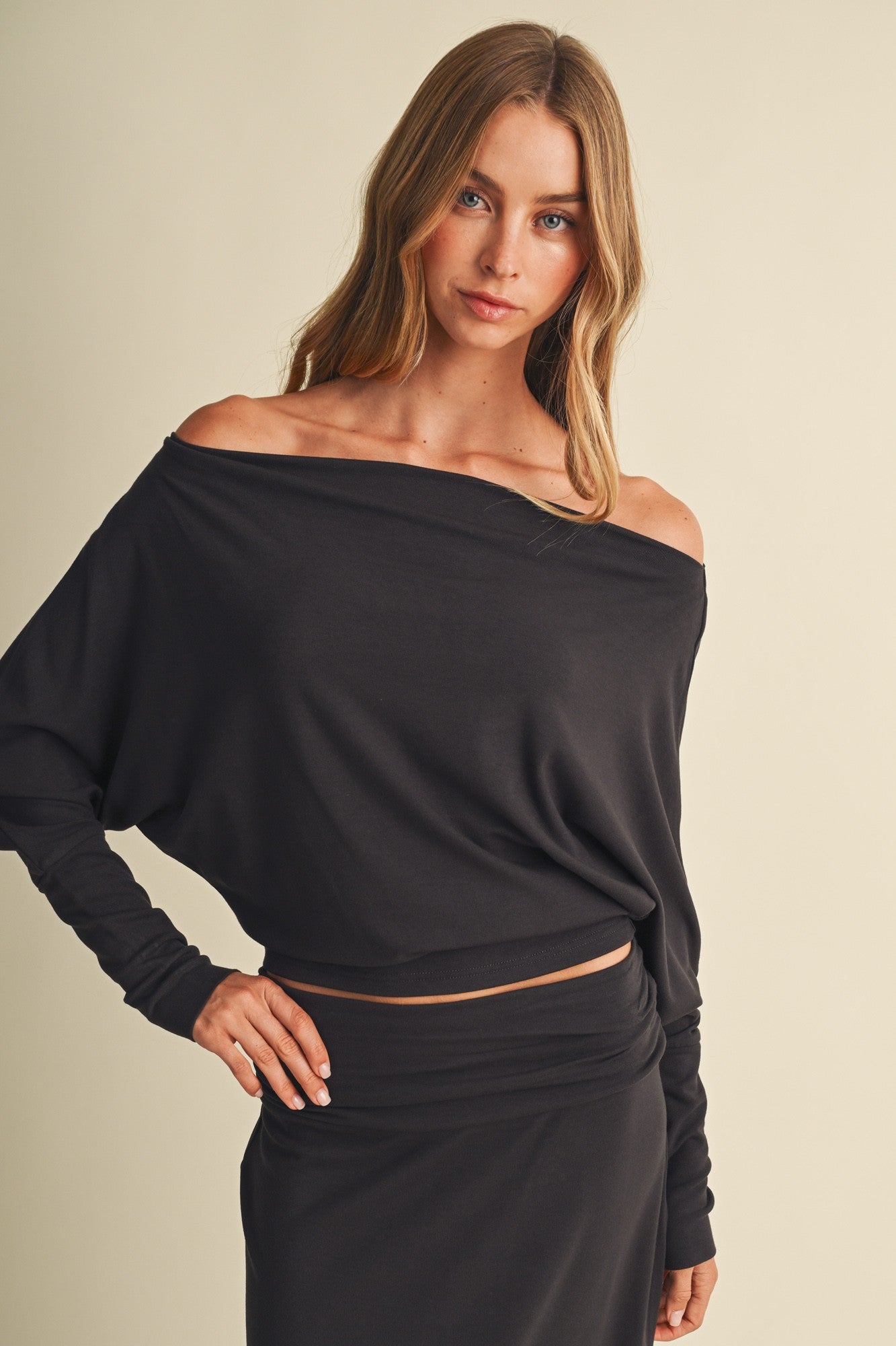 NYLAND Meara Open Shoulder Dolman Sleeve Top