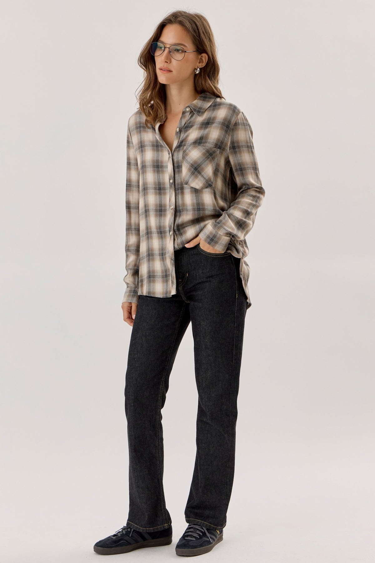 NYLAND Drea Tartan Button Up Shirt