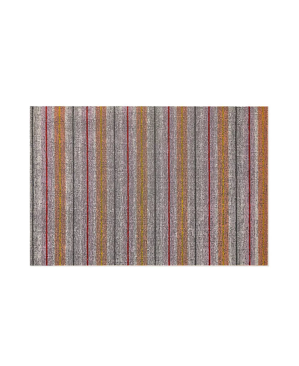 Chilewich Ribbon Stripe Shag Doormat 18x26 Bon Bon