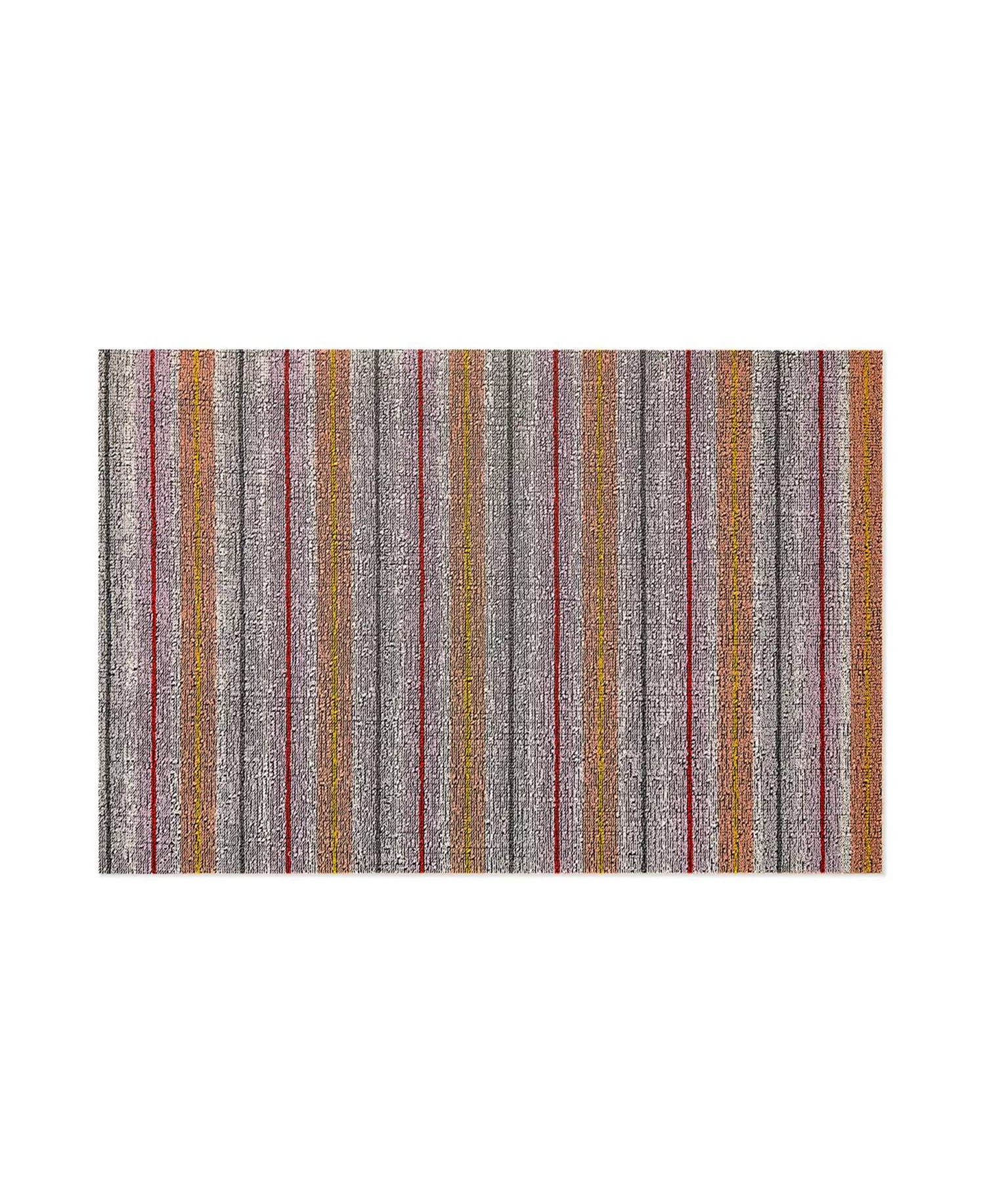 Chilewich Ribbon Stripe Shag Doormat 18x26 Bon Bon